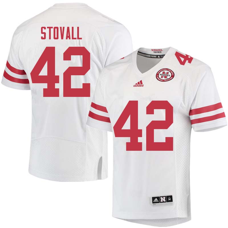 Men #42 Jeramiah Stovall Nebraska Cornhuskers College Football Jerseys Sale-White